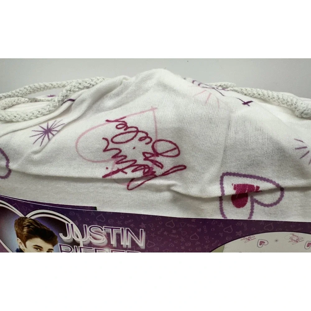 Justin Bieber Twin Bed Sheets Cotton Flannel Sheet Set 2013 White Hearts